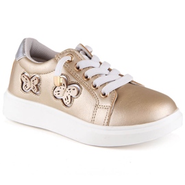 Evento Lányos arany metál bebújós cipő Miss❤E aranysárga