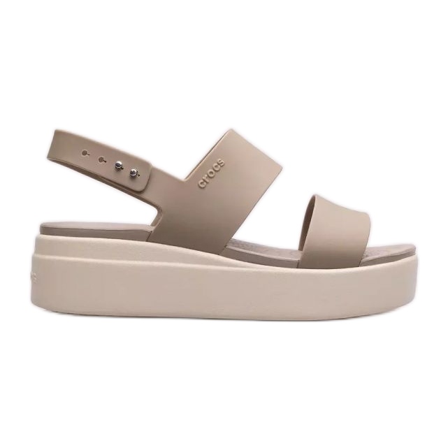 Crocs Brooklyn Low Wedge szandál W 206453-2YI bézs