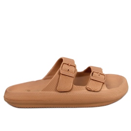 Aryn Khaki gumi csúszdák barna Aryn Khaki gumi csúszdák barna