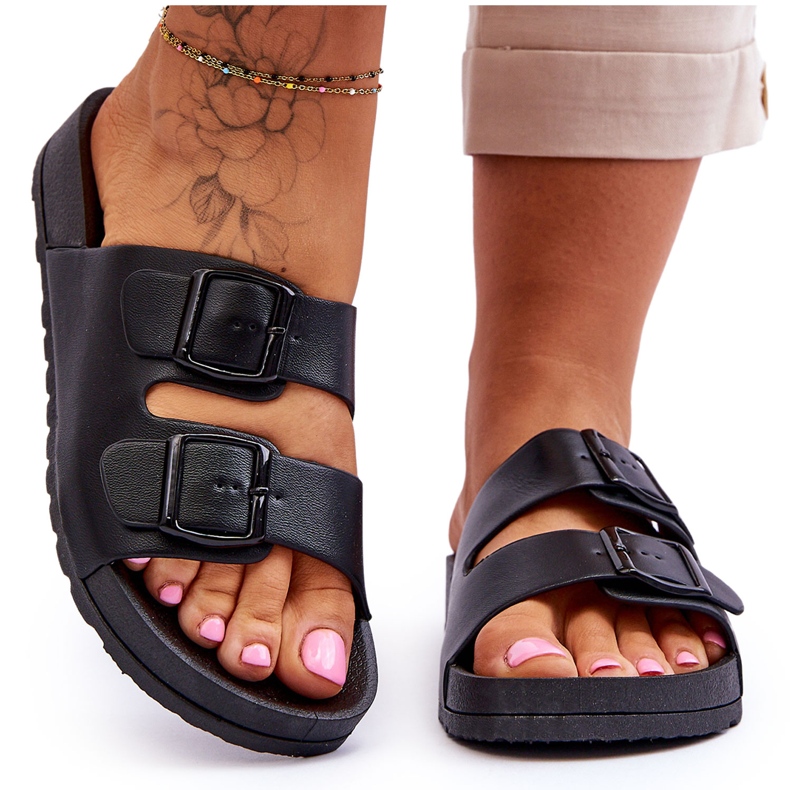 Női Platform Papucs Fekete Vertigo