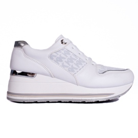 Shelovet női ék alakú tornacipő, fehér