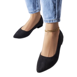 Fekete alacsony sarkú balerinák a Bérubé márkától Fekete alacsony sarkú balerinák a Bérubé márkától