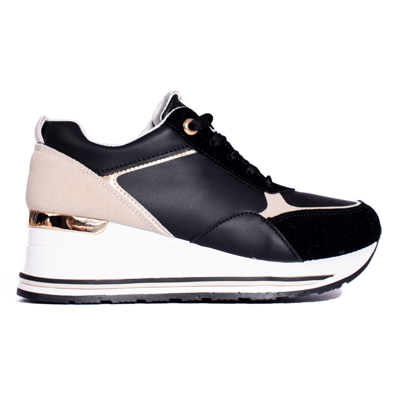 Fekete ékszeres tornacipő a Shelovet márkától