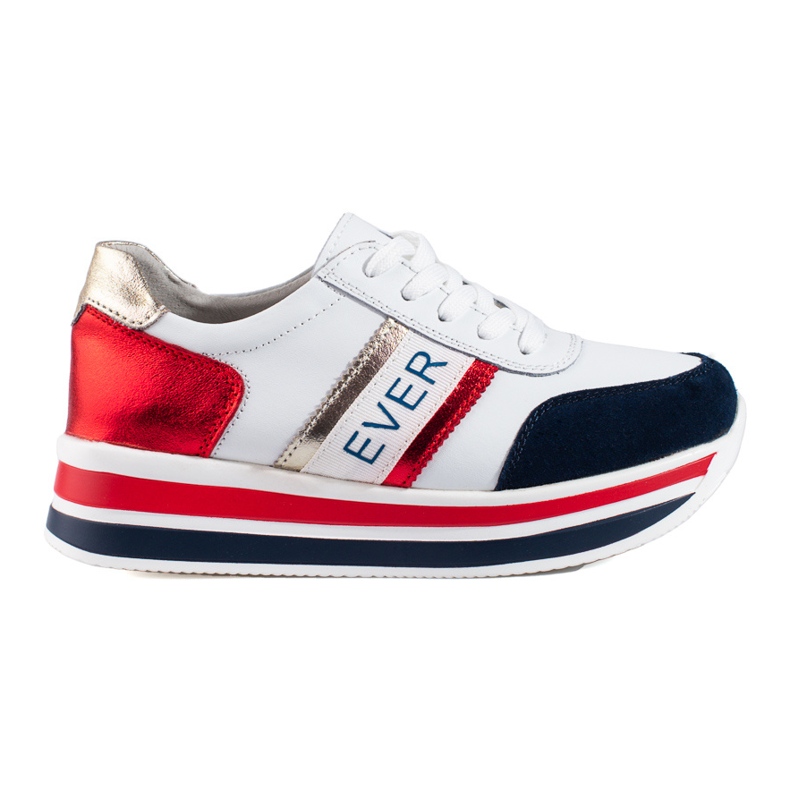 Shelovet Chunky Sole Sneakers fehér és sötétkék