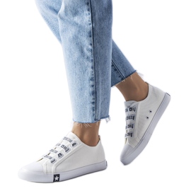 Big Star HH274094 fehér felbújós tornacipő