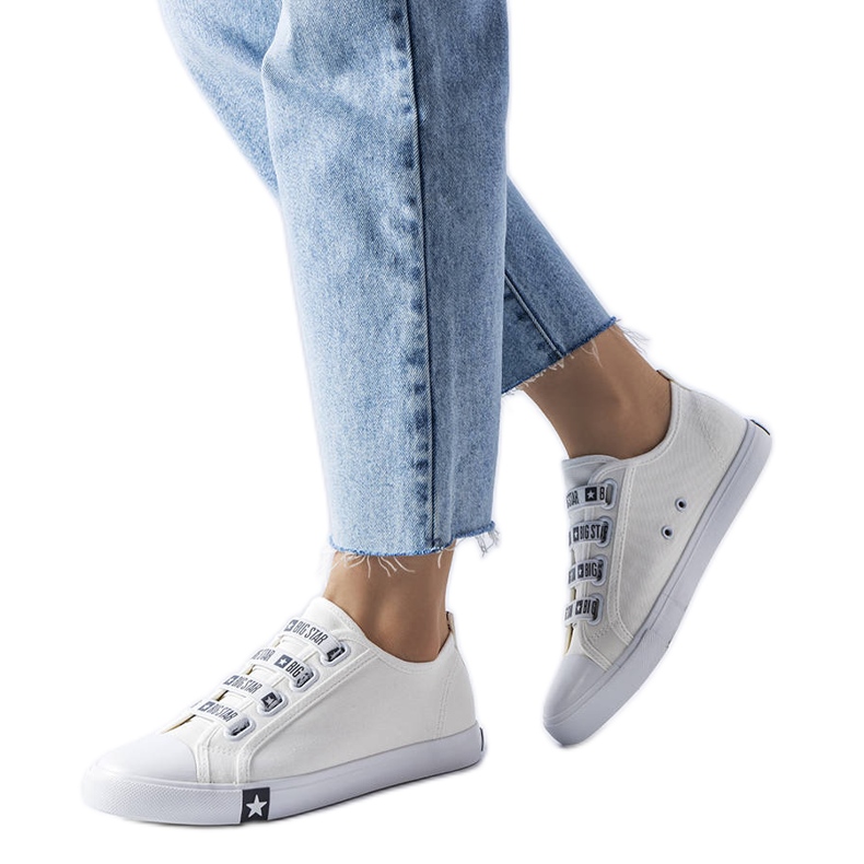 Big Star HH274094 fehér felbújós tornacipő