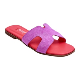 PS1 Női klasszikus velúr papucs lila Evana