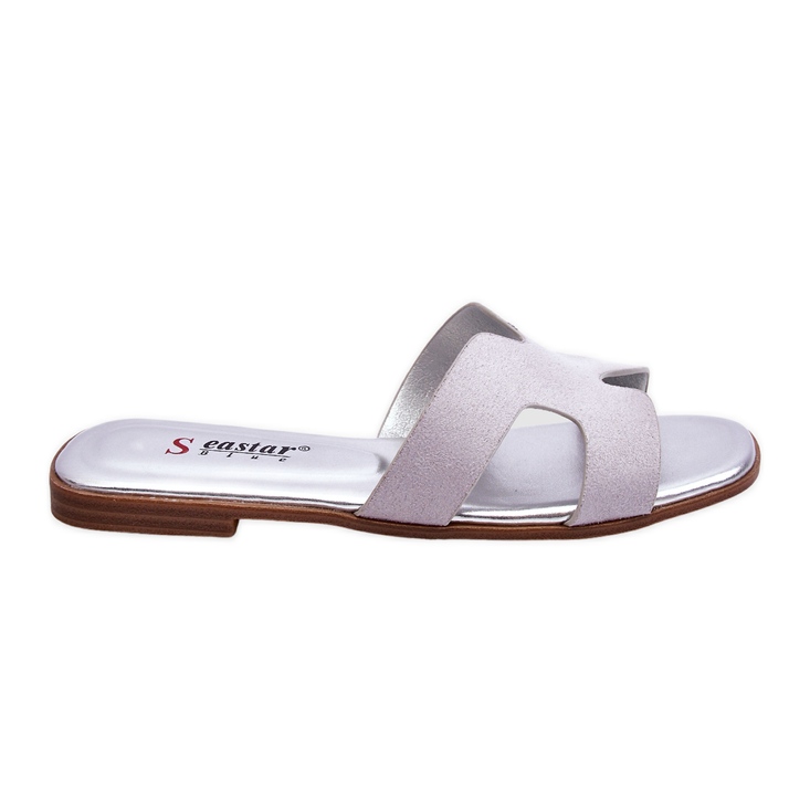 Női klasszikus velúr papucs szürke Evana