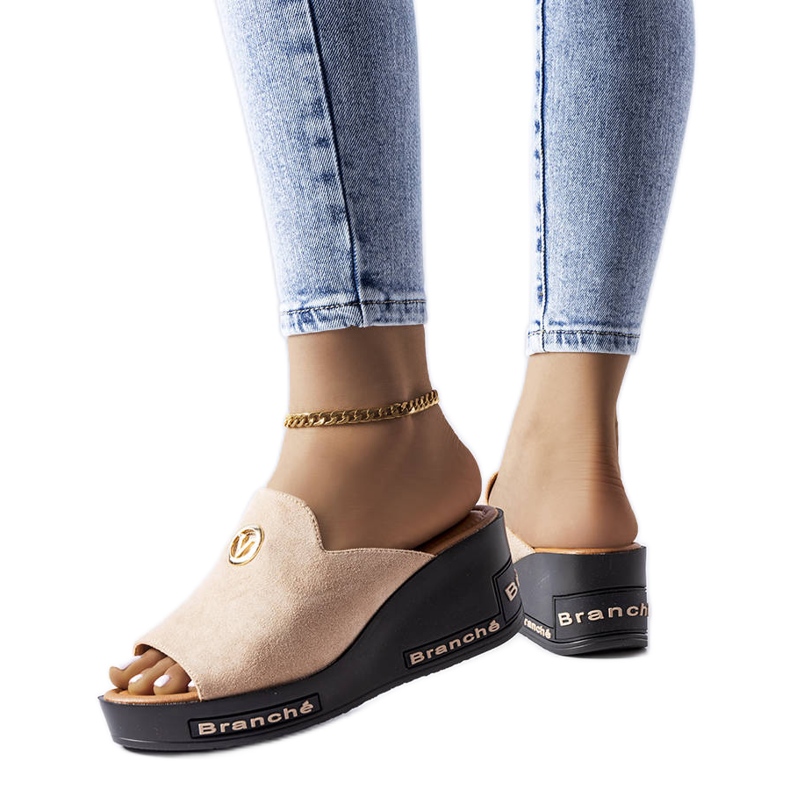 Vinceza A márka bézs színű magas szandálja Vincez