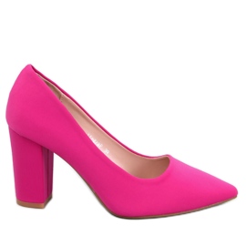 BM Eilish Fuchsia Chunky Heel Pumps rózsaszín