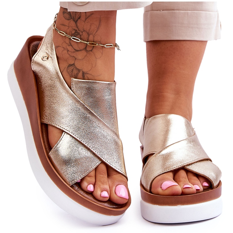 Lemar Arany Morgan bőr ékszandál aranysárga Lemar Arany Morgan bőr ékszandál aranysárga