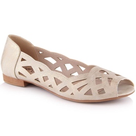 Áttört cipő Jezzi W ASA136-8 aranysárga