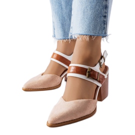 Hardouin bézs tűsarkú pumpák