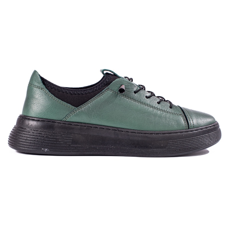 Női zöld bőrcipő T.Sokolski