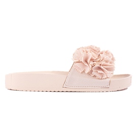 A márka bézs színű platformszandálja Shelovet