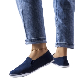 Sötétkék elasztikus tornacipő a Gaulin cégtől