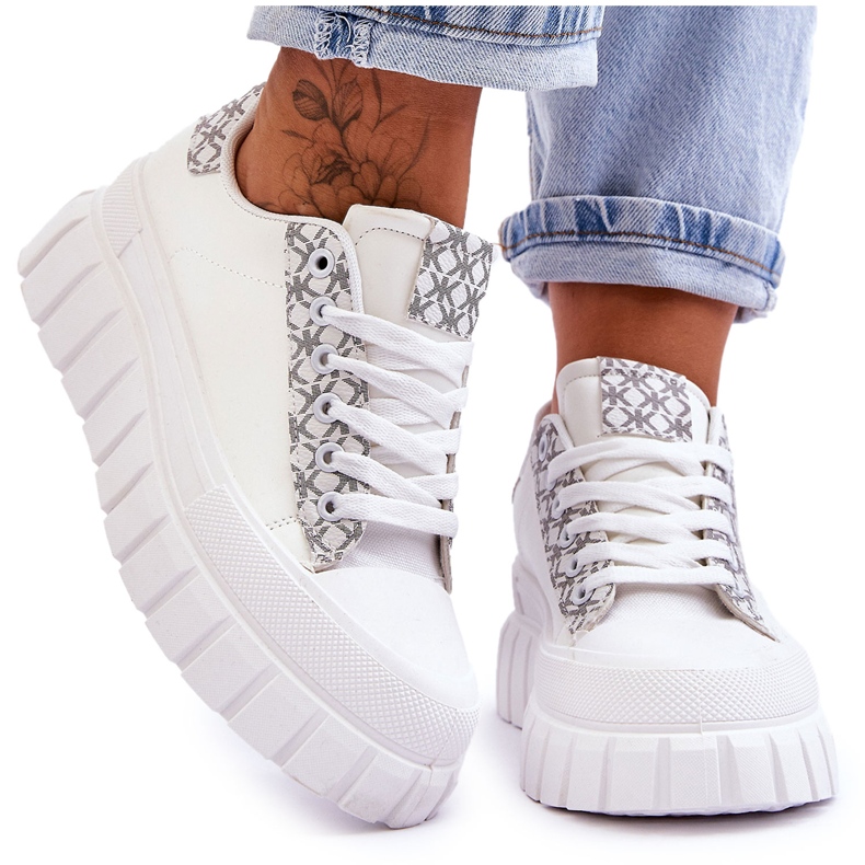 PG1 Női bőr tornacipő fehér Alison