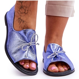 Női bőr balerinák Nicole 2660/066 kék