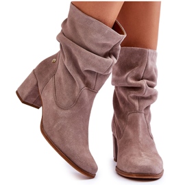 Maciejka Suede Slip-On Boots 06005-10 Sötétbézs