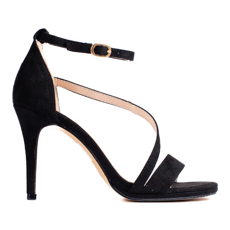 Női fekete Shelovet magassarkú szandál