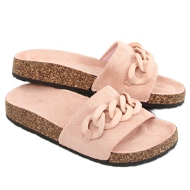 Chain Cork Slides Jarvis Pink rózsaszín Chain Cork Slides Jarvis Pink rózsaszín