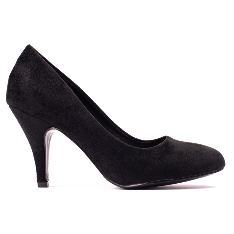 Klasszikus fekete velúr sarokpumpák a Shelovet-től