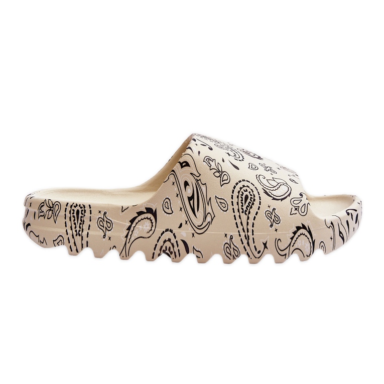 PS1 Divatos női papucs masszív bézs lorette platformon PS1 Divatos női papucs masszív bézs lorette platformon