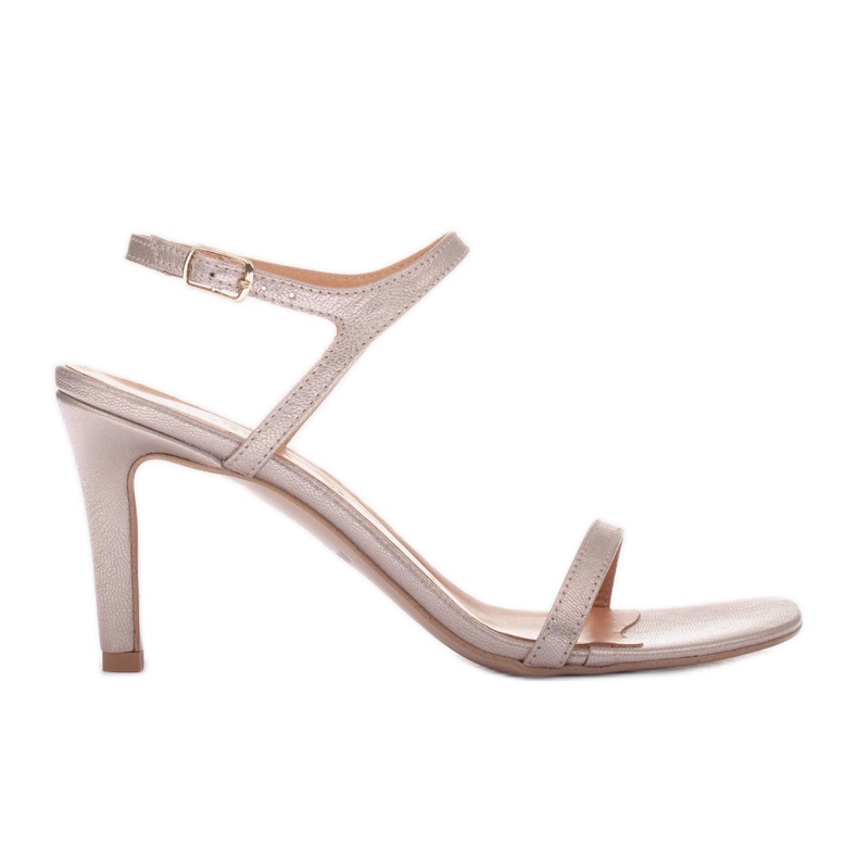 Marco Shoes Magas sarkú szandál aranysárga