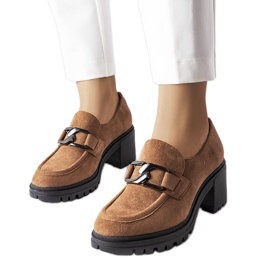 Vinceza barna cipő bőr talpbetéttel