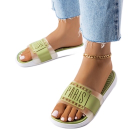 Zöld gumipapucs Párizsból