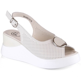 Női bézs bőr ékszandál Filippo DS4406 Női bézs bőr ékszandál Filippo DS4406