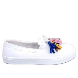Tavaszi tornacipő rojtokkal Salma White fehér