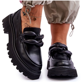 Bőr mokaszin cipők Big Star LL274580 fekete