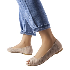 Bézs áttört balerinák az Agate-tól