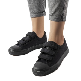 Fekete tépőzáras tornacipő Big Star LL274A204