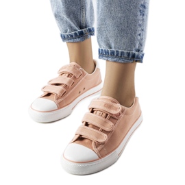 Rózsaszín tépőzáras tornacipő Big Star LL274A200