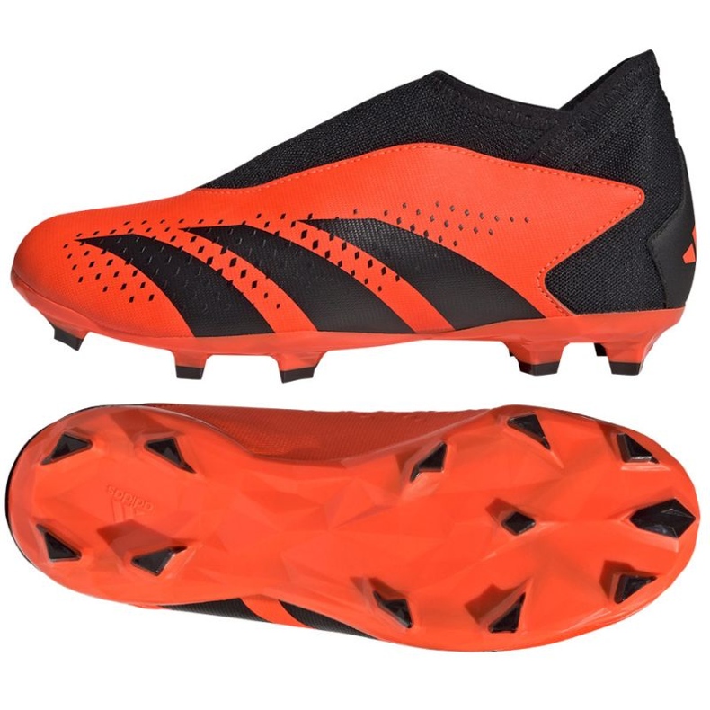 Adidas Predator Accuracy.3 Fg Ll Jr GW4607 futballcipő narancssárga narancs és vörös Adidas Predator Accuracy.3 Fg Ll Jr GW4607 futballcipő narancssárga narancs és vörös