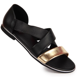 Női bebújós szandál fekete Jezzi 3882