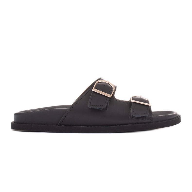 Marco Shoes Csatos papucs fekete