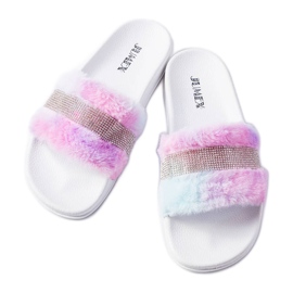 Színes prémes csúszdák strasszokkal a Carritotól rózsaszín Színes prémes csúszdák strasszokkal a Carritotól rózsaszín