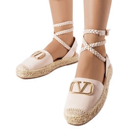 Bézs színű fűzős espadrillák a Parent-től