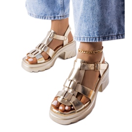 BM Sunset arany tűsarkú szandál aranysárga BM Sunset arany tűsarkú szandál aranysárga