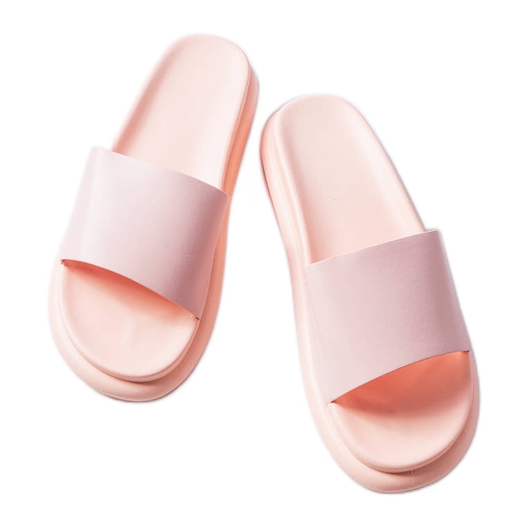 Rózsaszín papucs a Paquette platformon