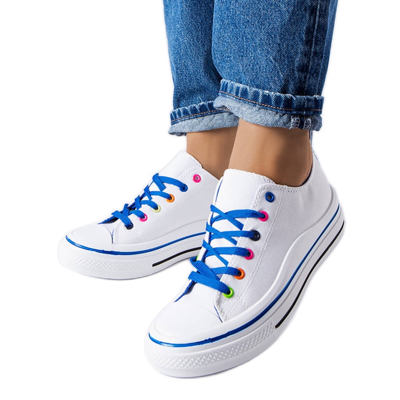 Fehér és kék platformos tornacipő a Bois-tól