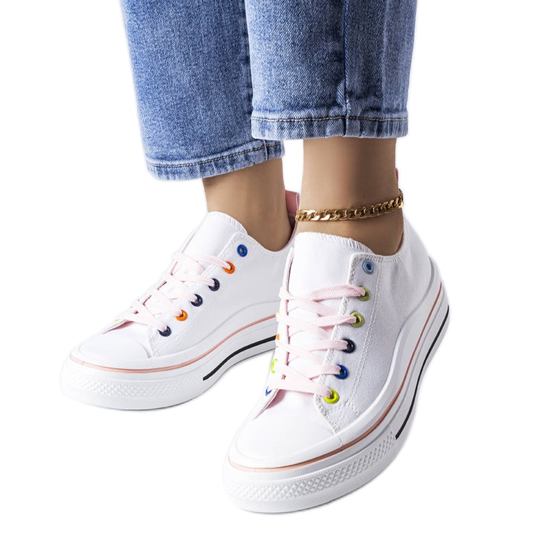 Fehér és rózsaszín platformos tornacipő a Bois-tól