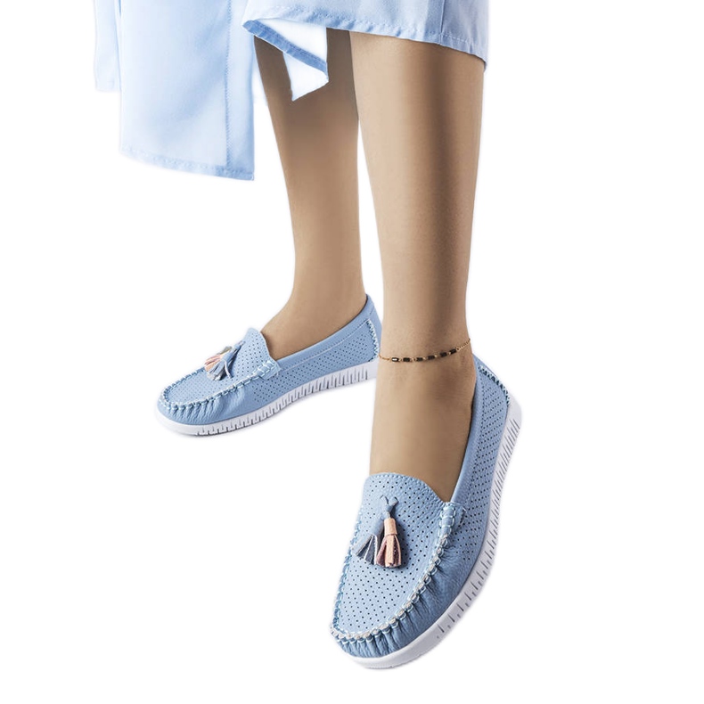 Maryville kék bőrcipők