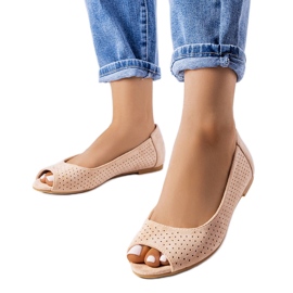 Bézs áttört balerinák az Agate-tól