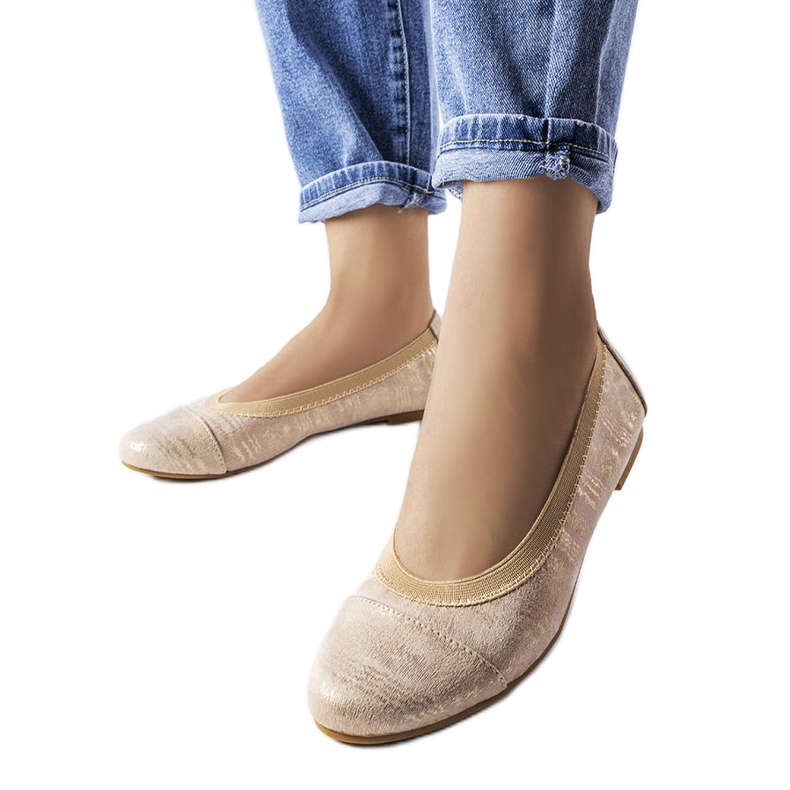 Bézs metál balerinák a Crummittól