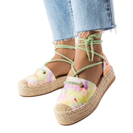 Zöld fűzős espadrillák a Duffet platformon Zöld fűzős espadrillák a Duffet platformon