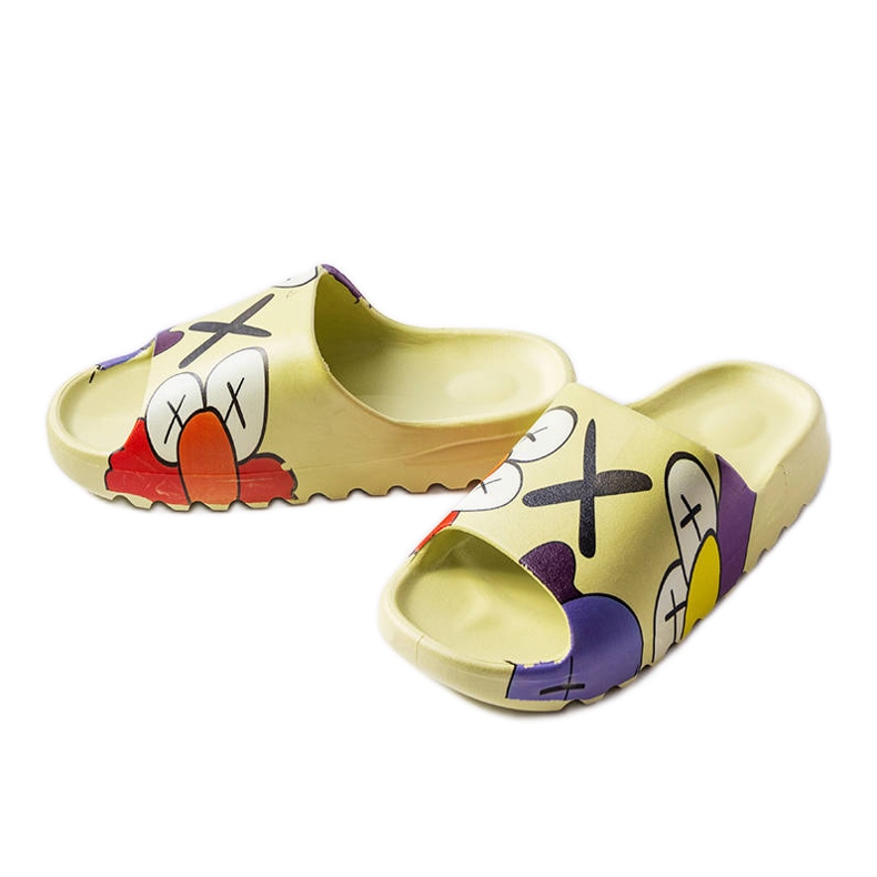 Zöld papucs nyomatokkal